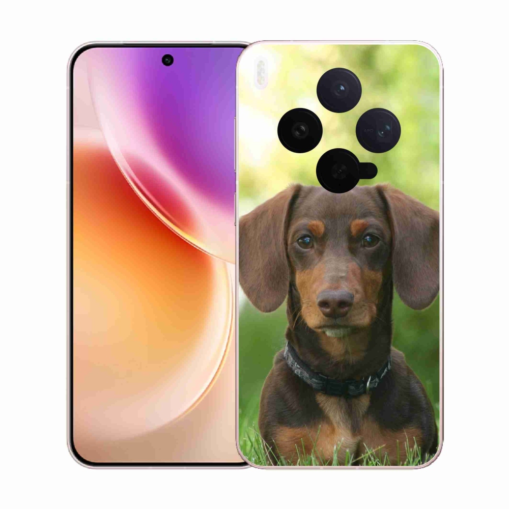 Gélový kryt mmCase na Vivo X300 - hnedý jazvečík