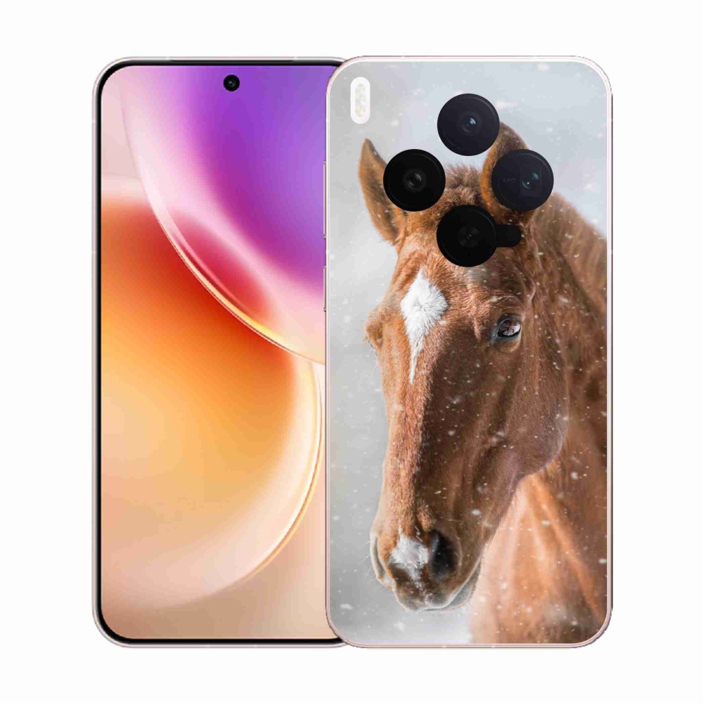 Gélový kryt mmCase na Vivo X300 - hnedý kôň 2