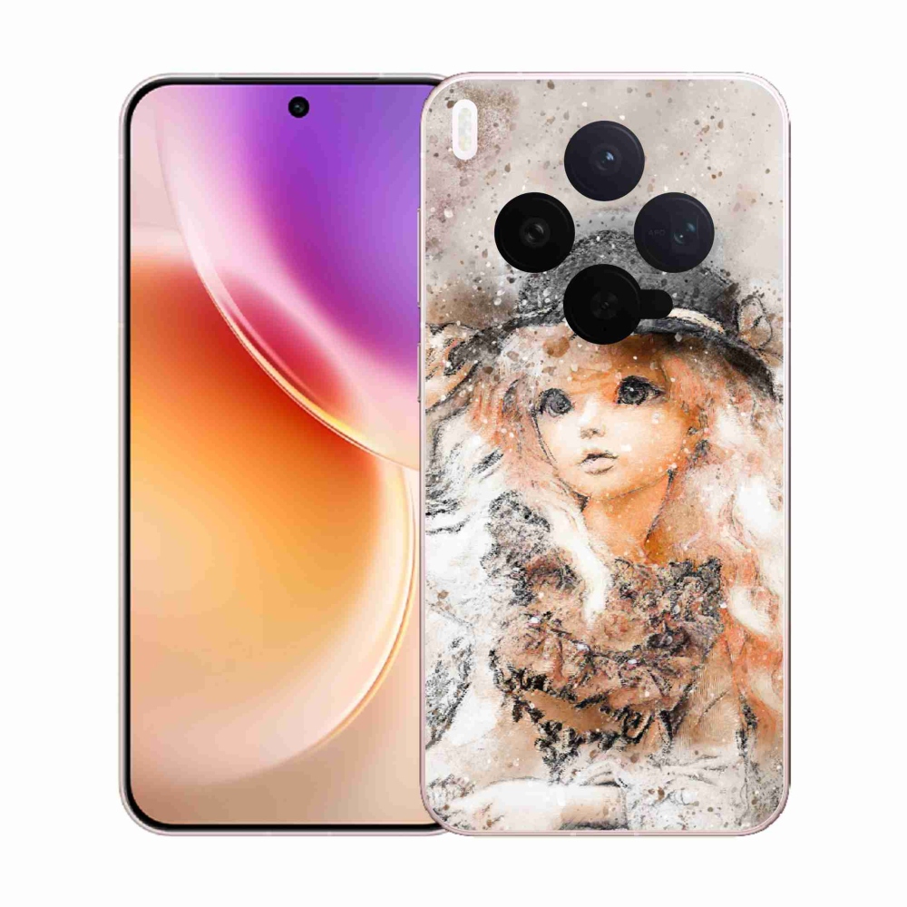 Gélový kryt mmCase na Vivo X300 - dievčatko s klobúkom