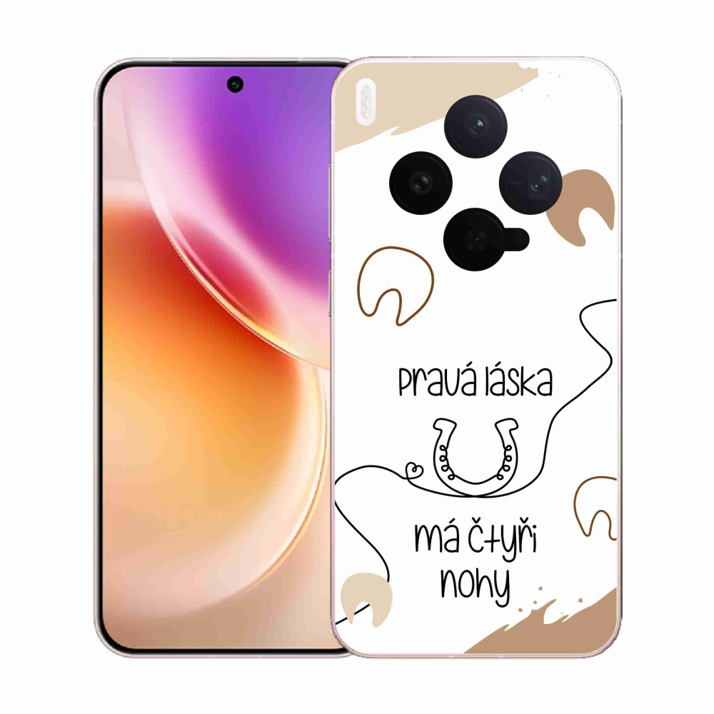 Gélový kryt mmCase na Vivo X300 - konský motív biele pozadie