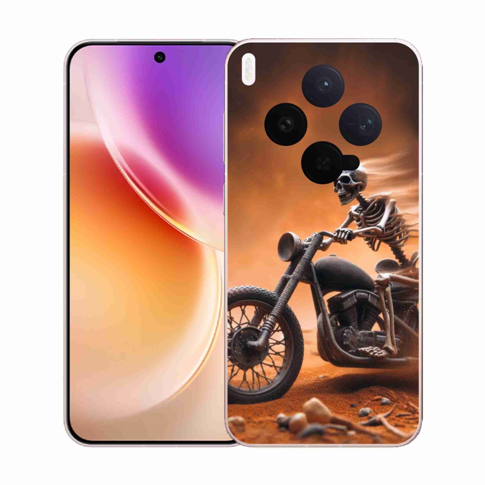 Gélový kryt mmCase na Vivo X300 - kostra na motorke