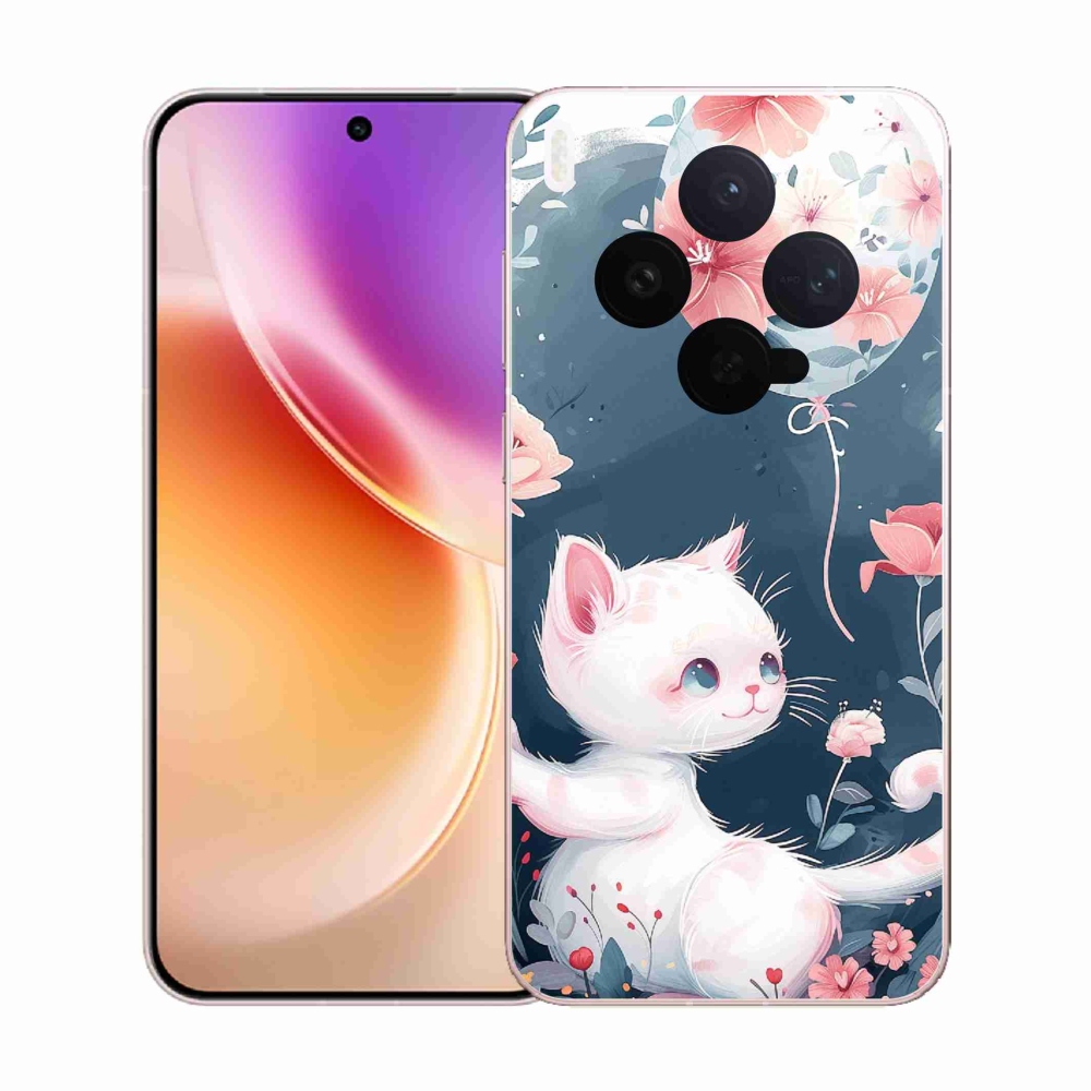 Gélový kryt mmCase na Vivo X300 - mačiatko s balónikom