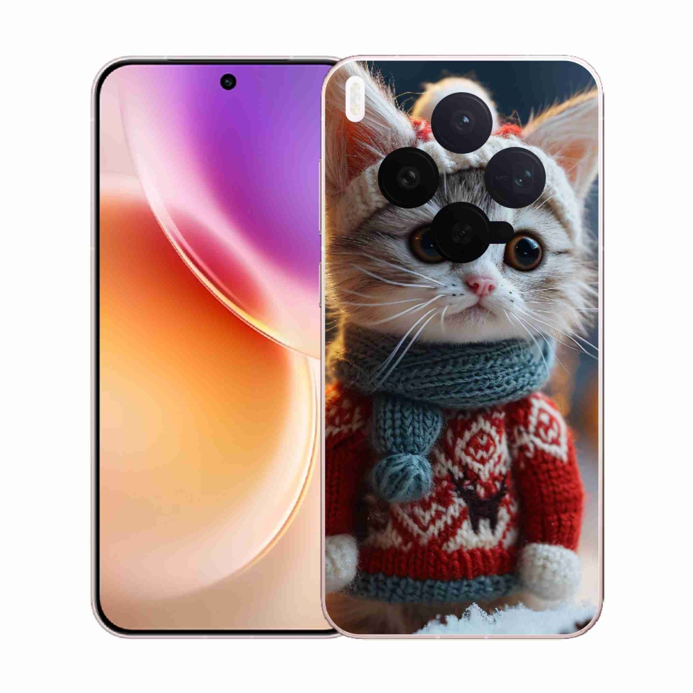 Gélový kryt mmCase na Vivo X300 - mačiatko vo svetri