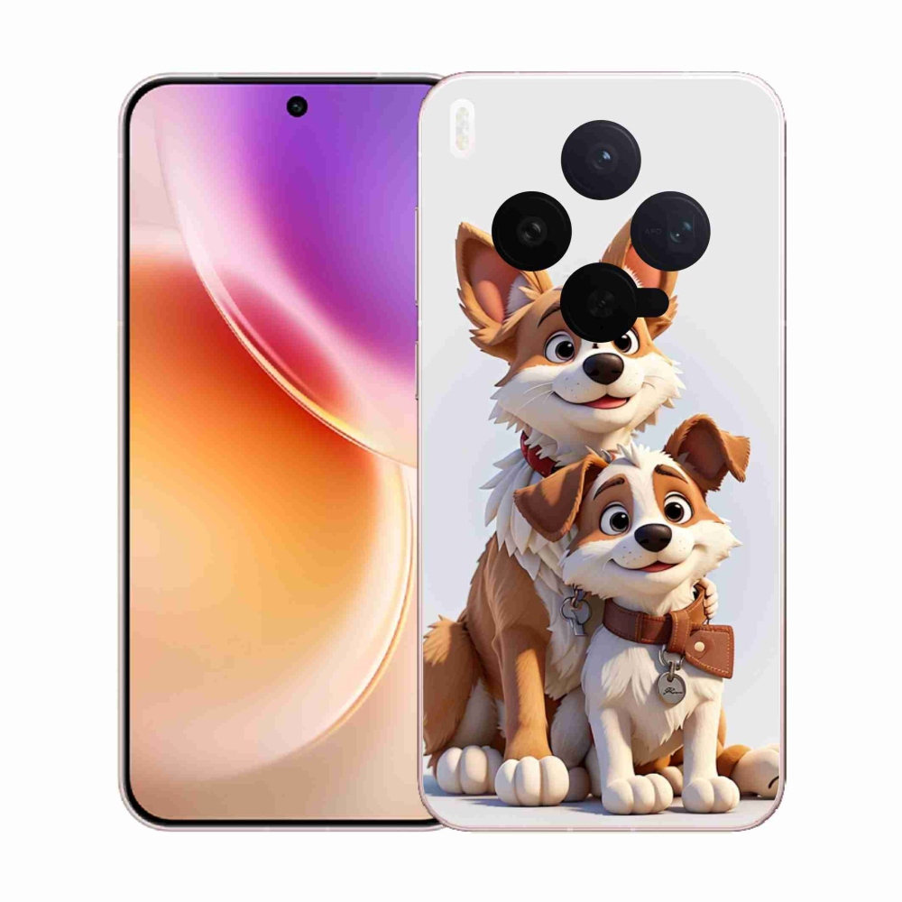 Gélový kryt mmCase na Vivo X300 - kreslenie psy