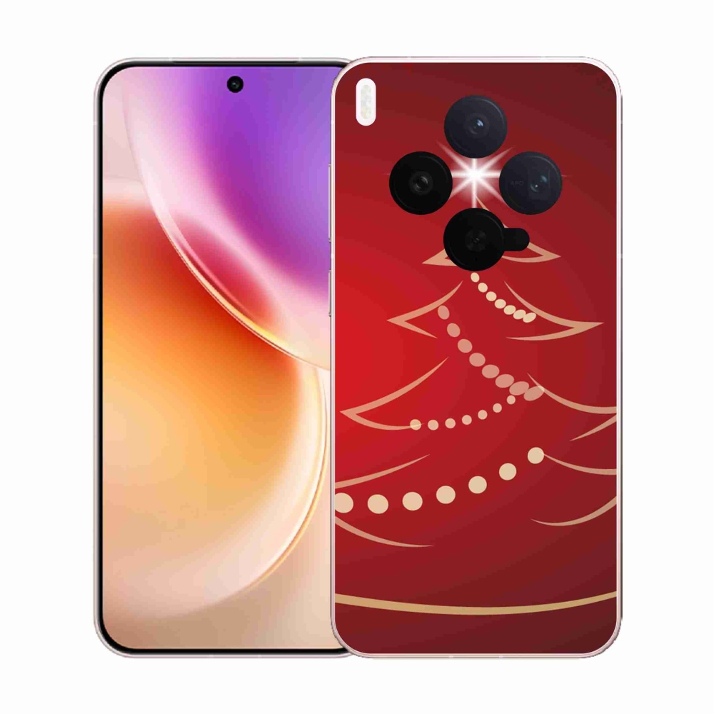 Gélový kryt mmCase na Vivo X300 - kreslený vianočný stromček