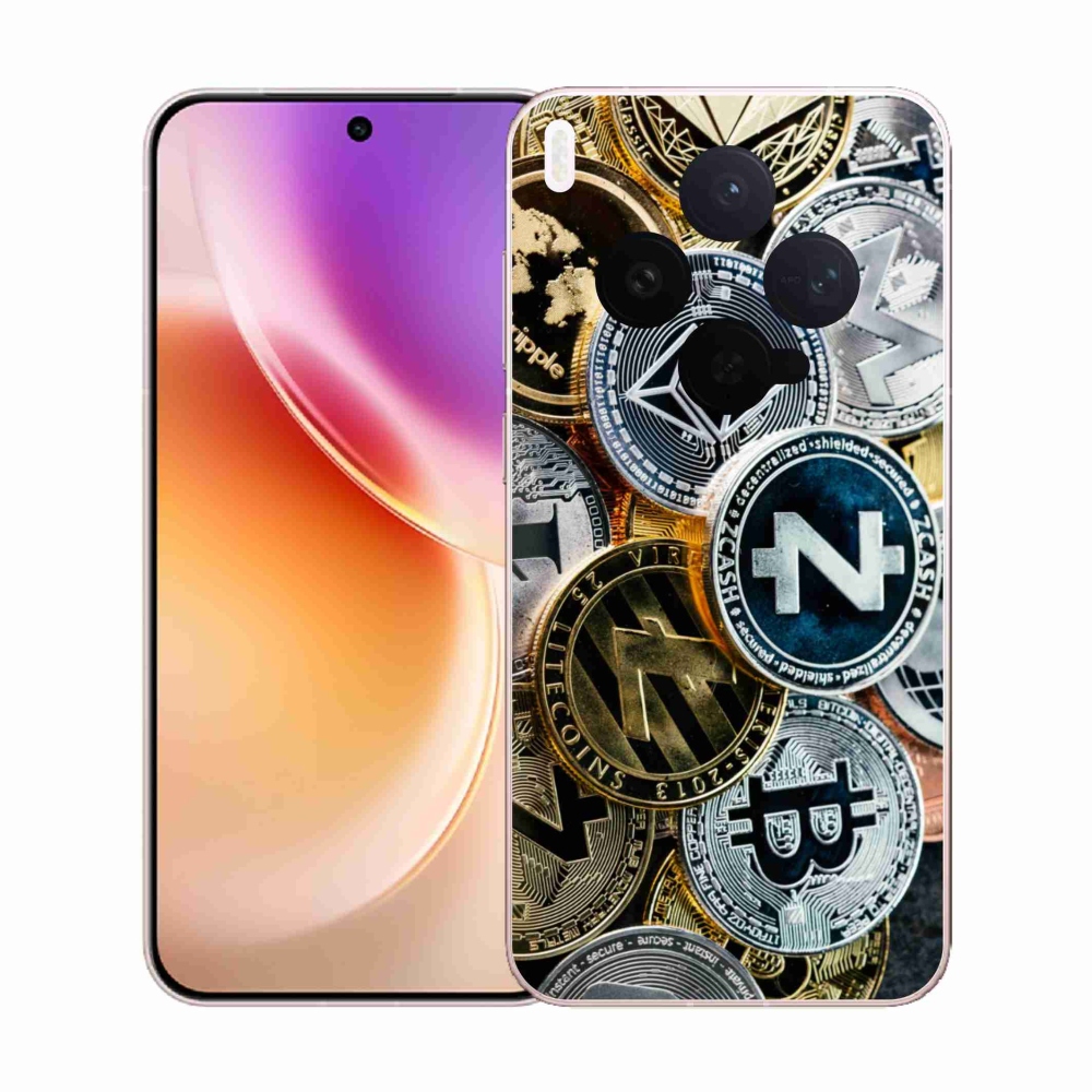 Gélový kryt mmCase na Vivo X300 - kryptomeny