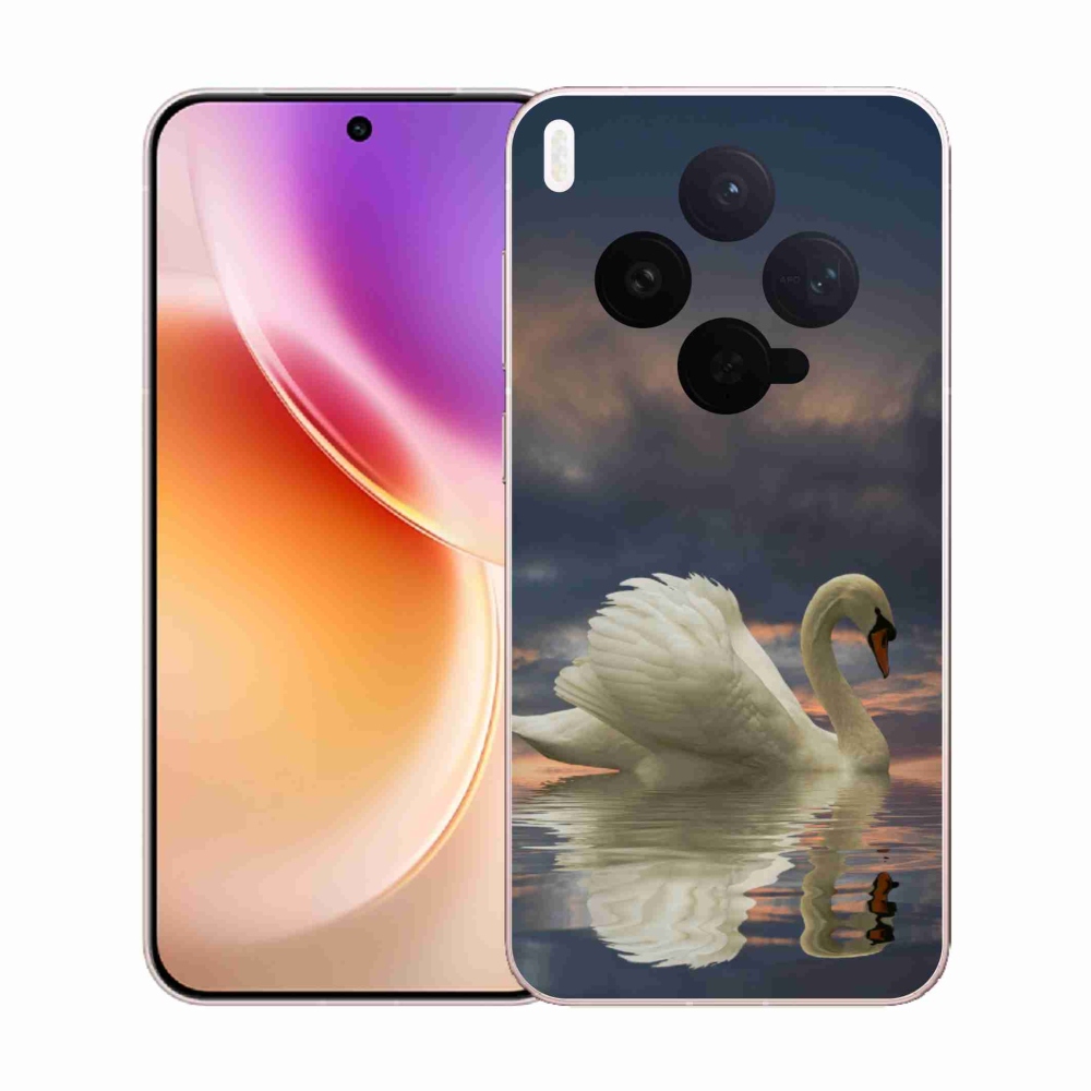 Gélový kryt mmCase na Vivo X300 - labuť