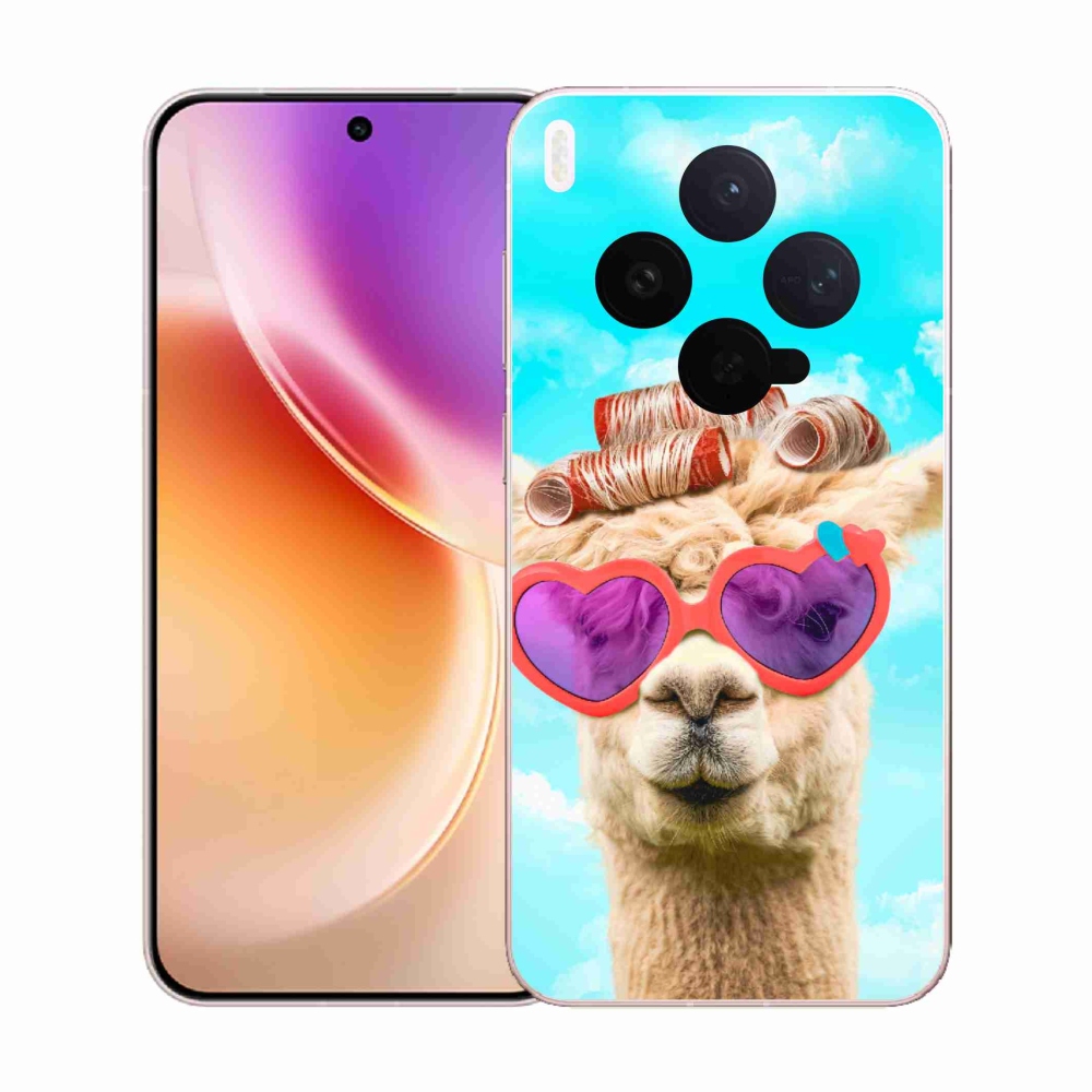 Gélový kryt mmCase na Vivo X300 - lama s okuliarmi