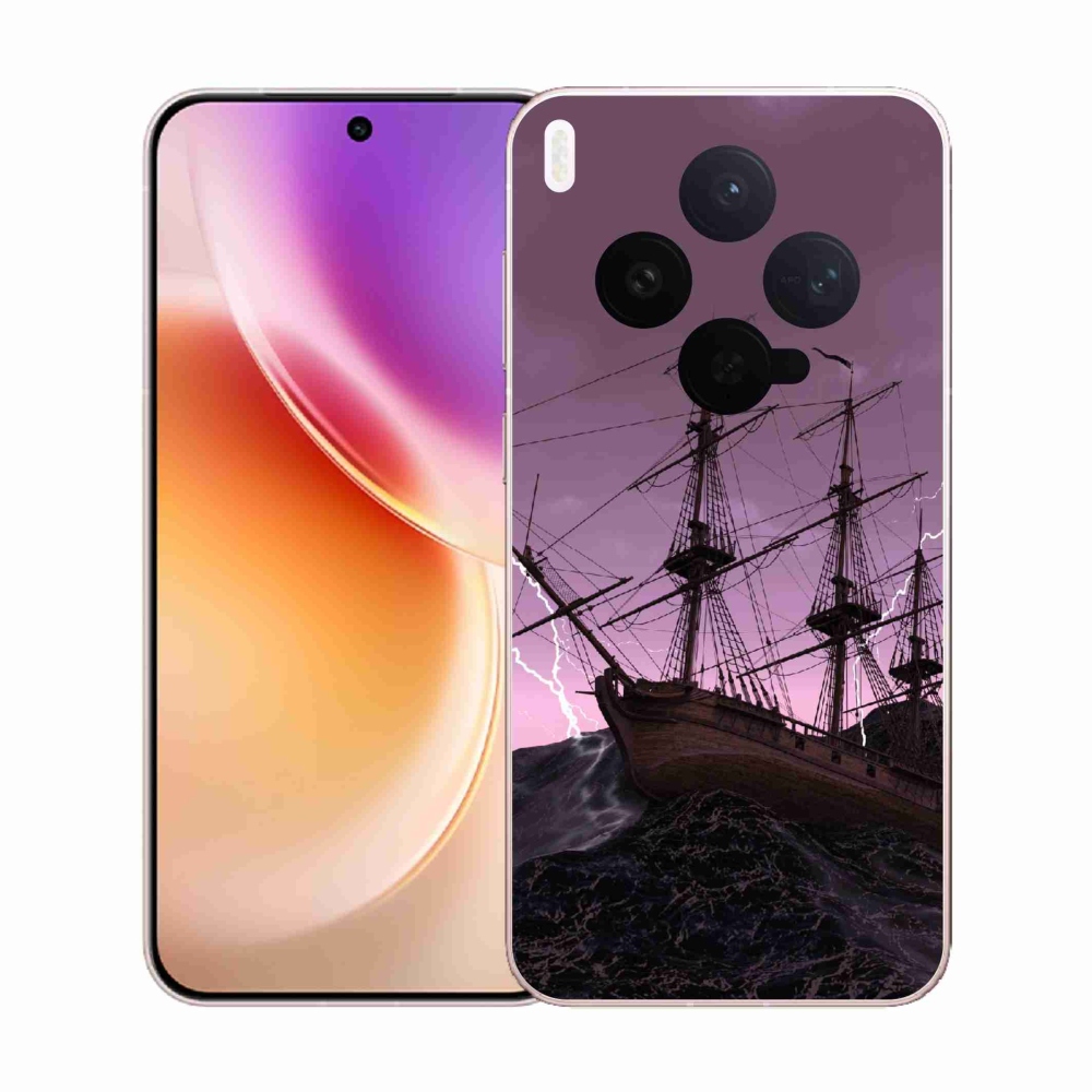 Gélový kryt mmCase na Vivo X300 - loď v búrke