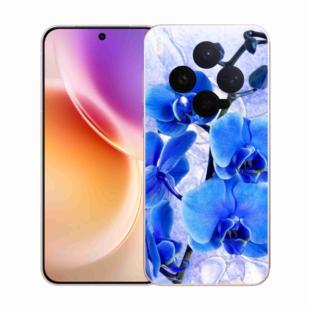 Gélový kryt mmCase na Vivo X300 - modré kvety