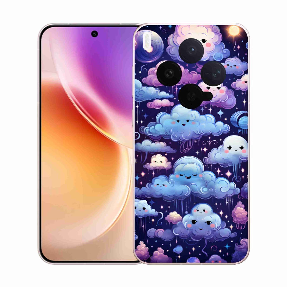 Gélový kryt mmCase na Vivo X300 - mráčiky