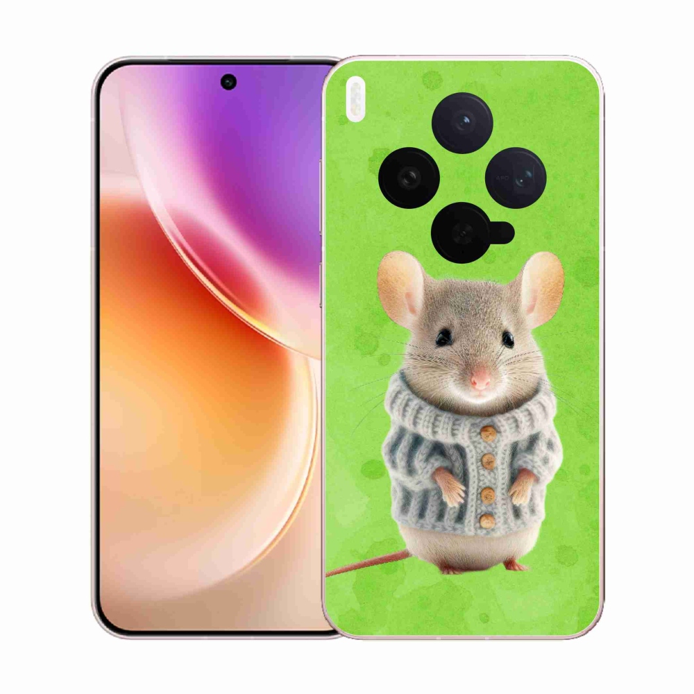 Gélový kryt mmCase na Vivo X300 - myška vo svetri