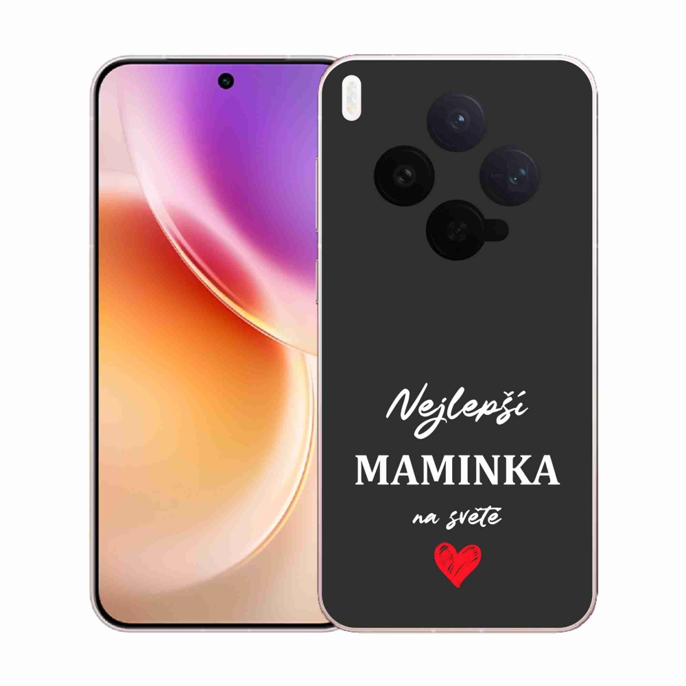 Gélový kryt mmCase na Vivo X300 - najlepšia mamička 1 čierne pozadie