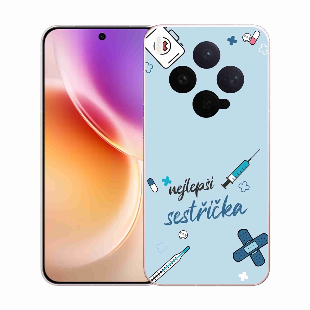 Gélový kryt mmCase na Vivo X300 - najlepšia sestrička modré pozadie