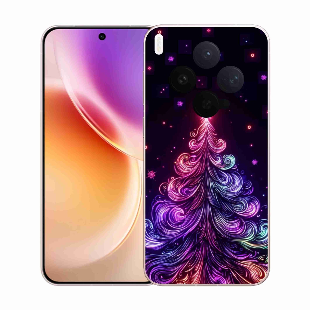 Gélový kryt mmCase na Vivo X300 - neónový vianočný stromček 1