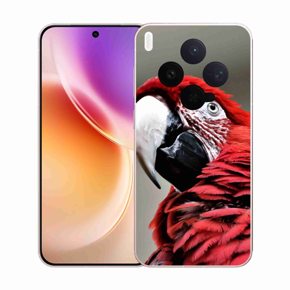 Gélový kryt mmCase na Vivo X300 - papagáj ara červený
