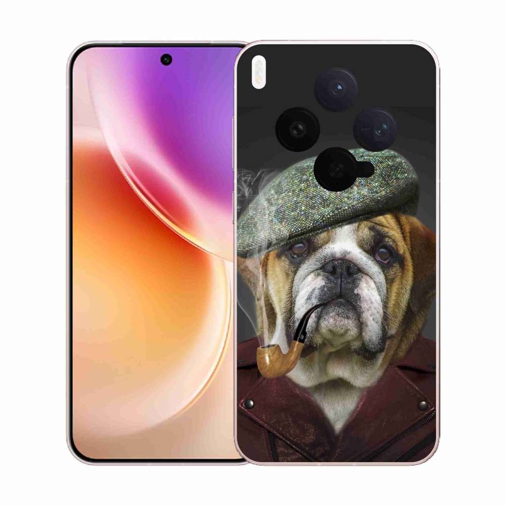 Gélový kryt mmCase na Vivo X300 - pes s fajkou