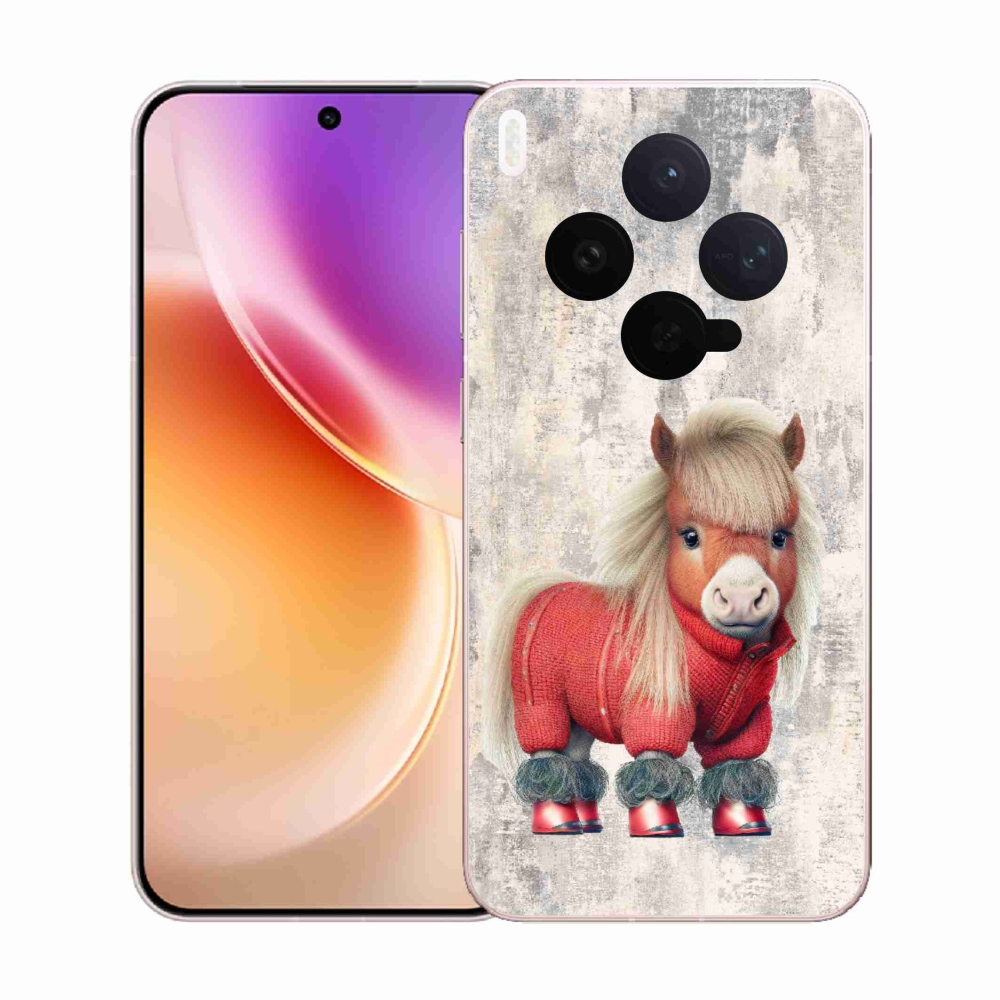 Gélový kryt mmCase na Vivo X300 - poník vo svetri