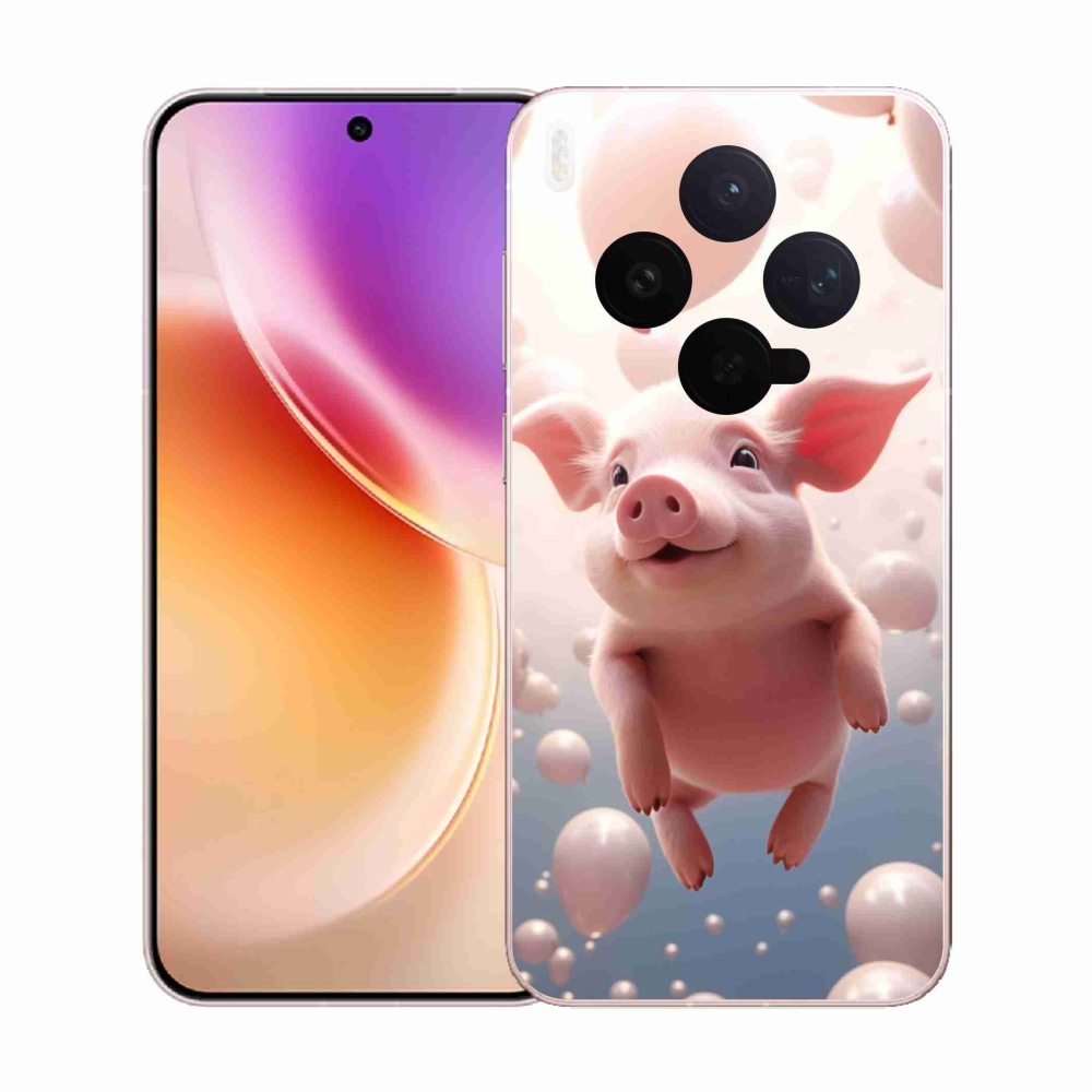Gélový kryt mmCase na Vivo X300 - prasiatko s balónikmi