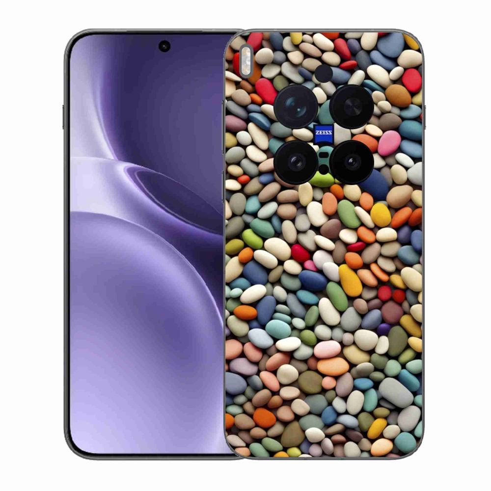 Gélový kryt mmCase na Vivo X300 Pro 5G - farebné kamienky 2
