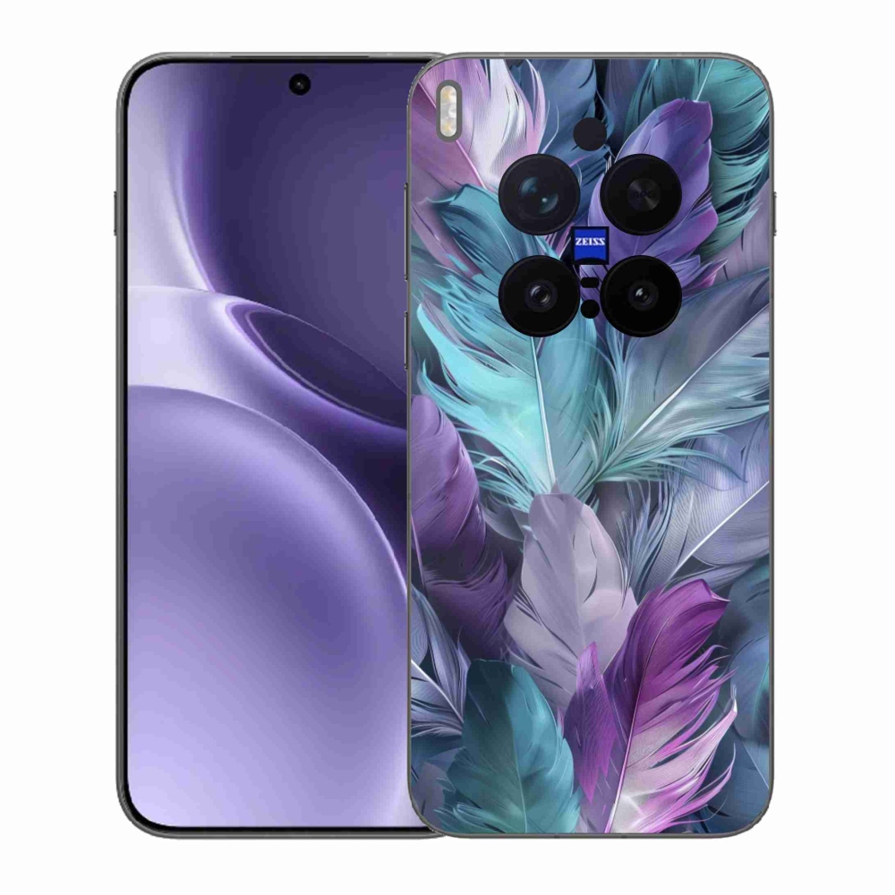 Gélový kryt mmCase na Vivo X300 Pro 5G - farebné perie 2