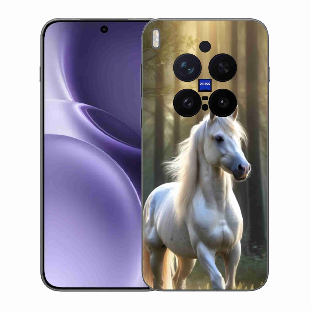 Gélový kryt mmCase na Vivo X300 Pro 5G - biely kôň 3