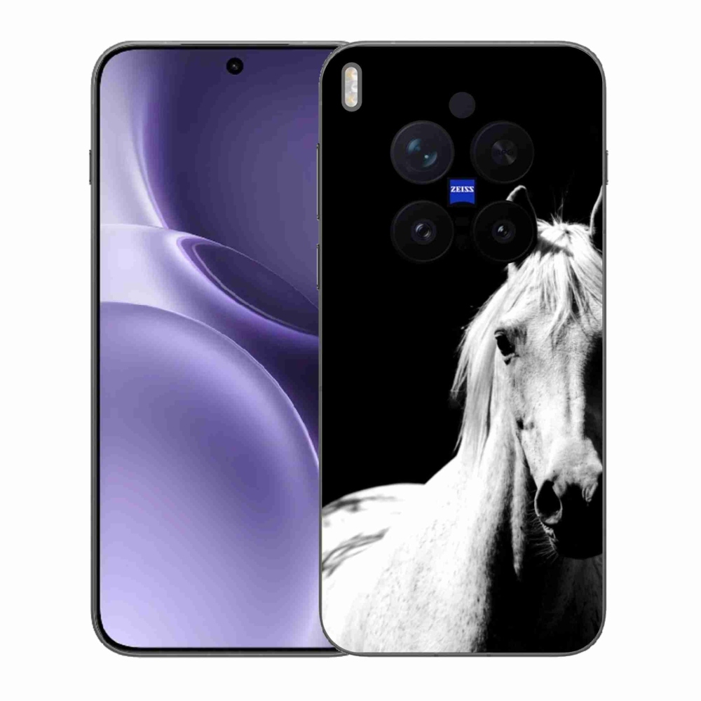 Gélový kryt mmCase na Vivo X300 Pro 5G - biely kôň 5