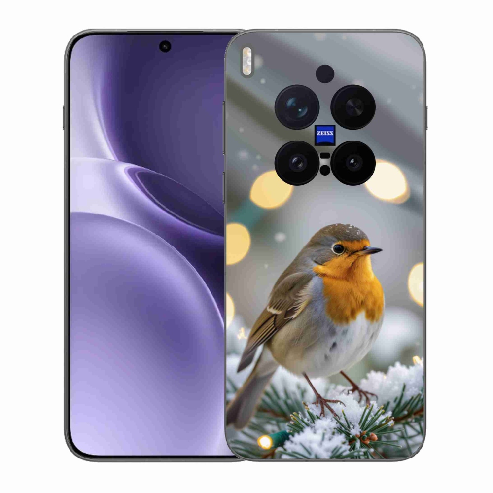 Gélový kryt mmCase na Vivo X300 Pro 5G - červienka v zime