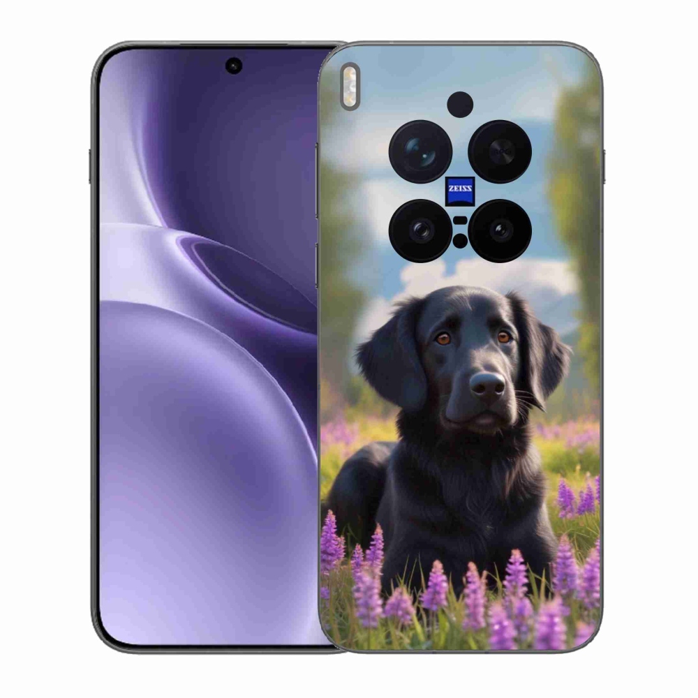 Gélový kryt mmCase na Vivo X300 Pro 5G - elegantný čierny retriever