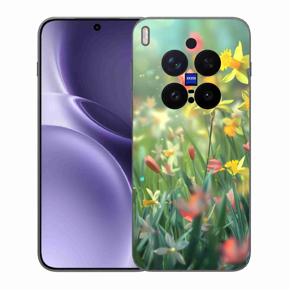 Gélový kryt mmCase na Vivo X300 Pro 5G - jarné kvety