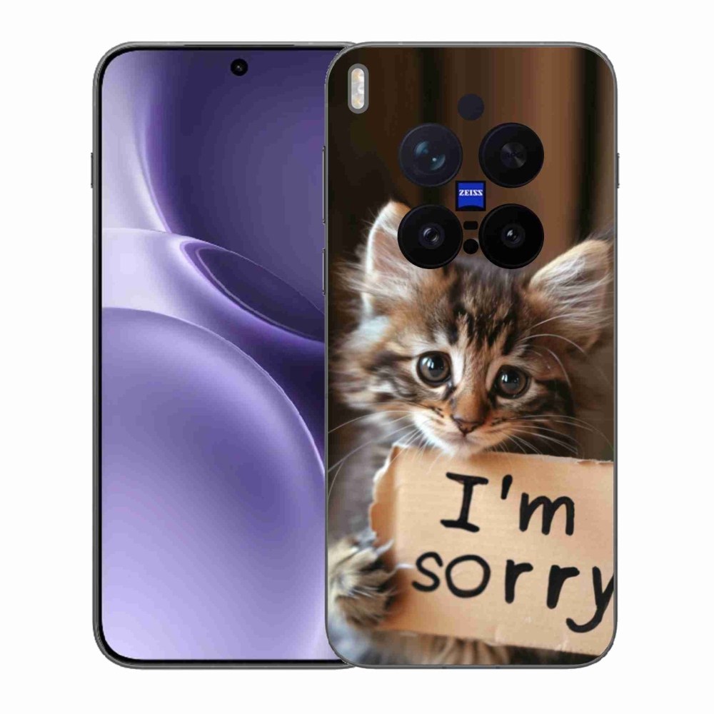 Gélový kryt mmCase na Vivo X300 Pro 5G - mačacie ospravedlnenie