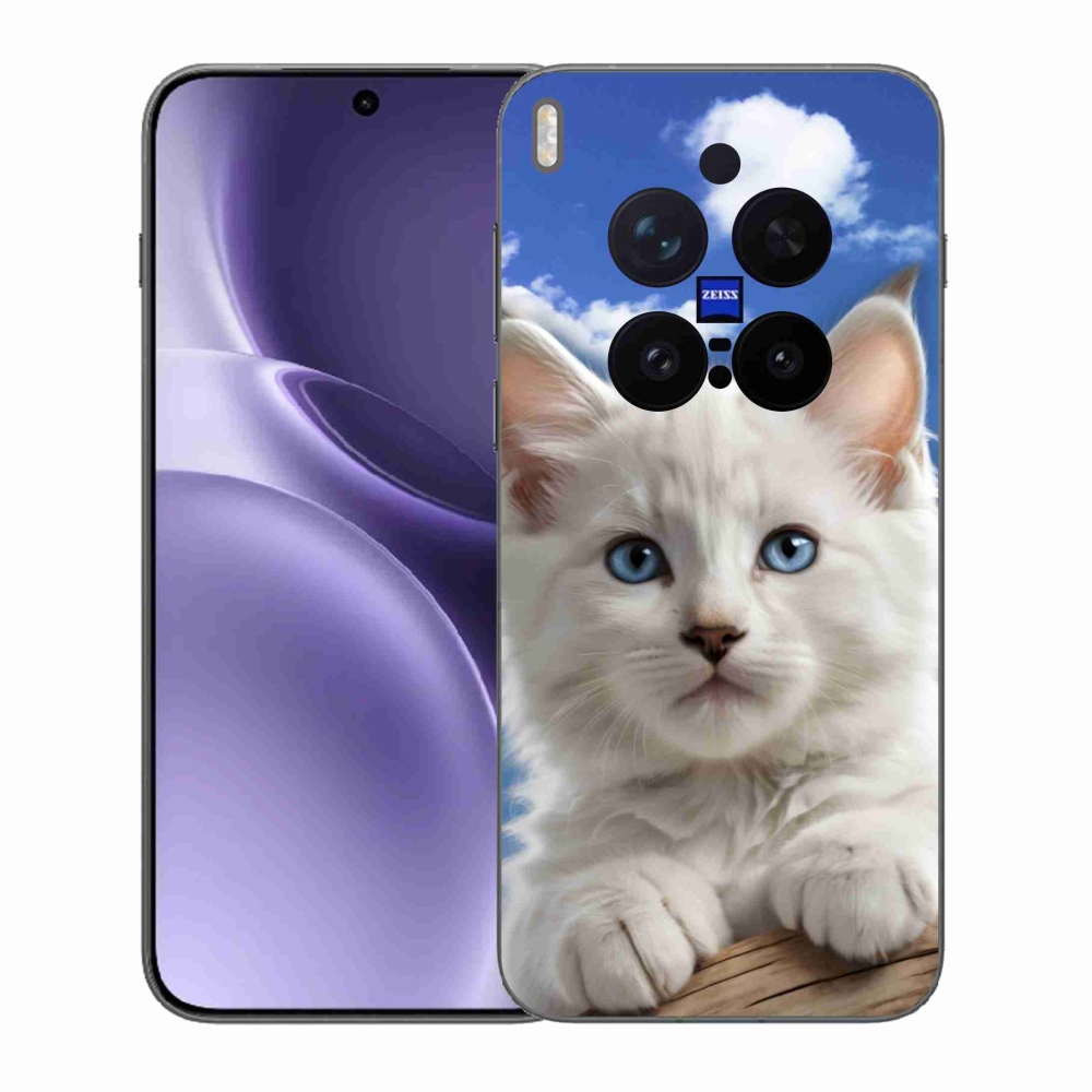 Gélový kryt mmCase na Vivo X300 Pre 5G - mačiatko a oblaky