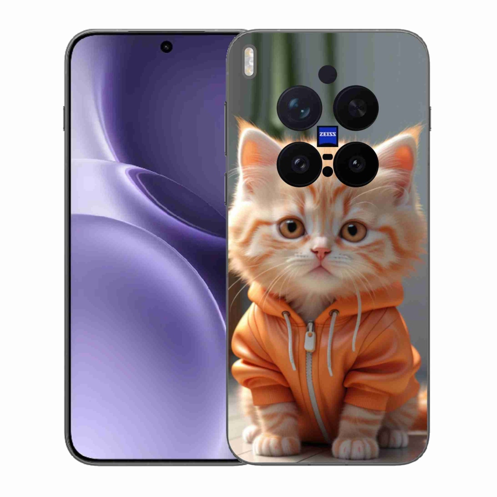 Gélový kryt mmCase na Vivo X300 Pre 5G - mačiatko v mikine