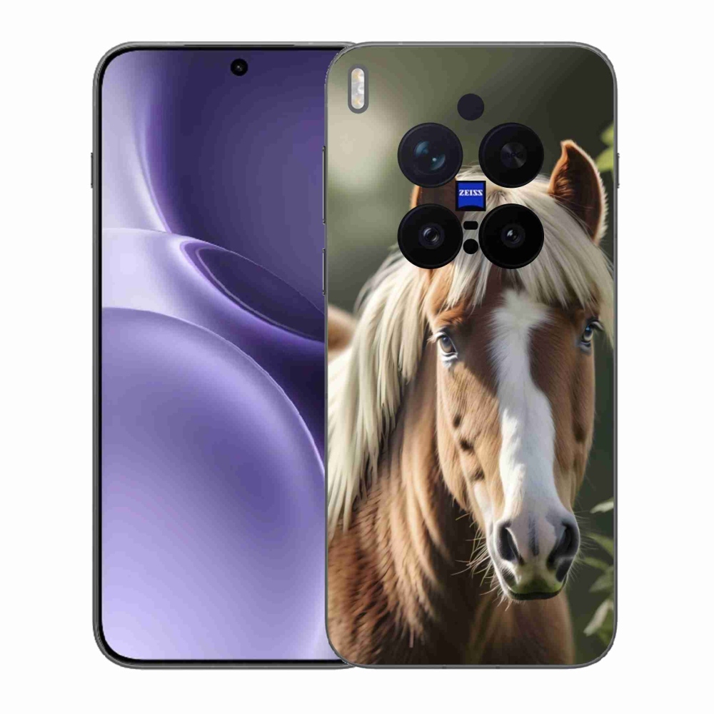 Gélový kryt mmCase na Vivo X300 Pre 5G - kôň so svetlou hrivou