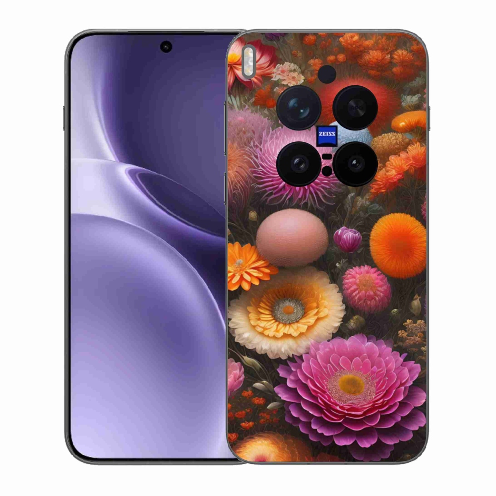 Gélový kryt mmCase na Vivo X300 Pro 5G - kvetinová kompozícia