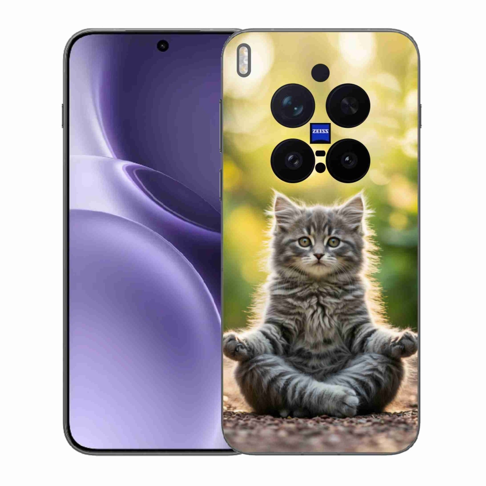 Gélový kryt mmCase na Vivo X300 Pre 5G - meditujúce mačiatko