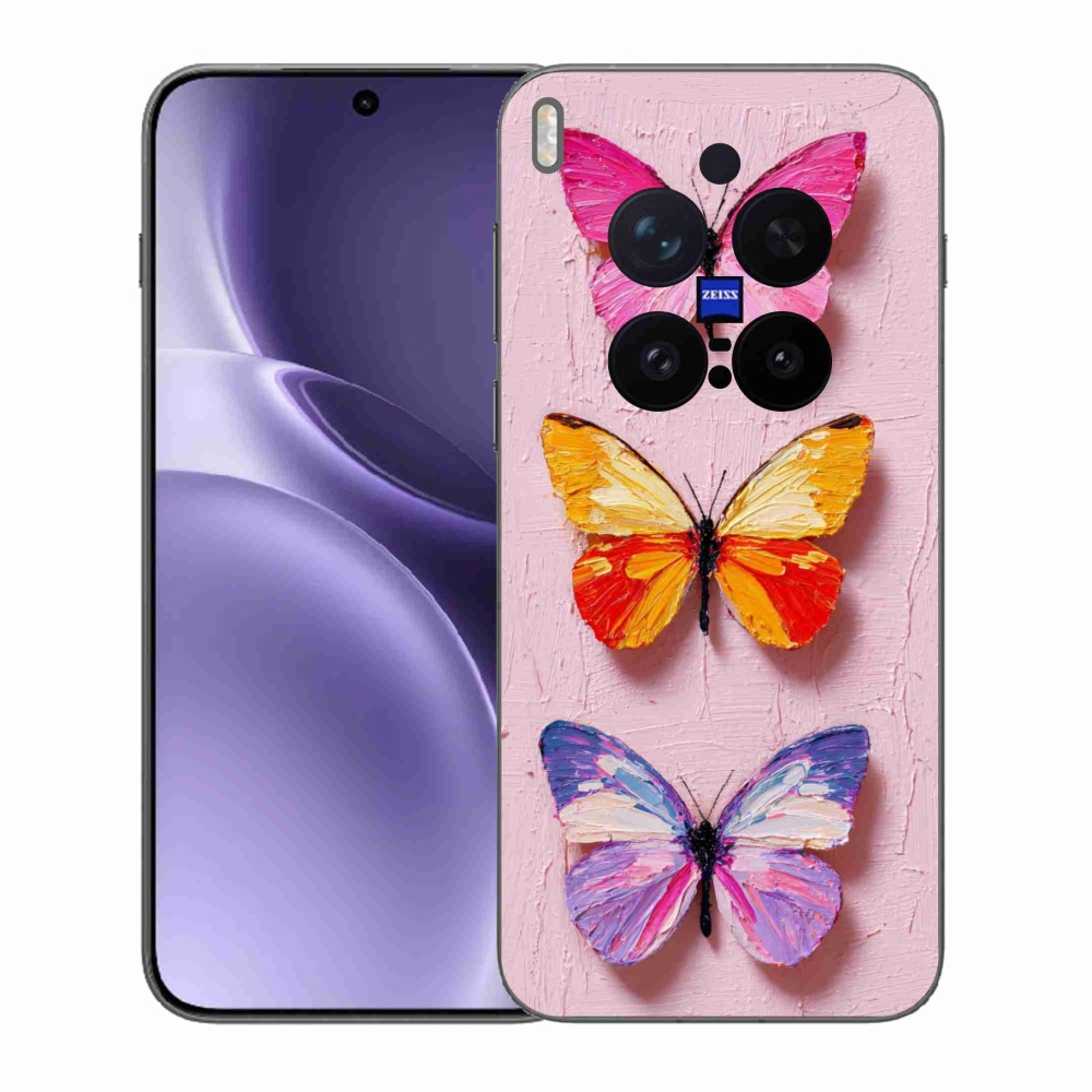 Gélový kryt mmCase na Vivo X300 Pro 5G - motýlia trojica