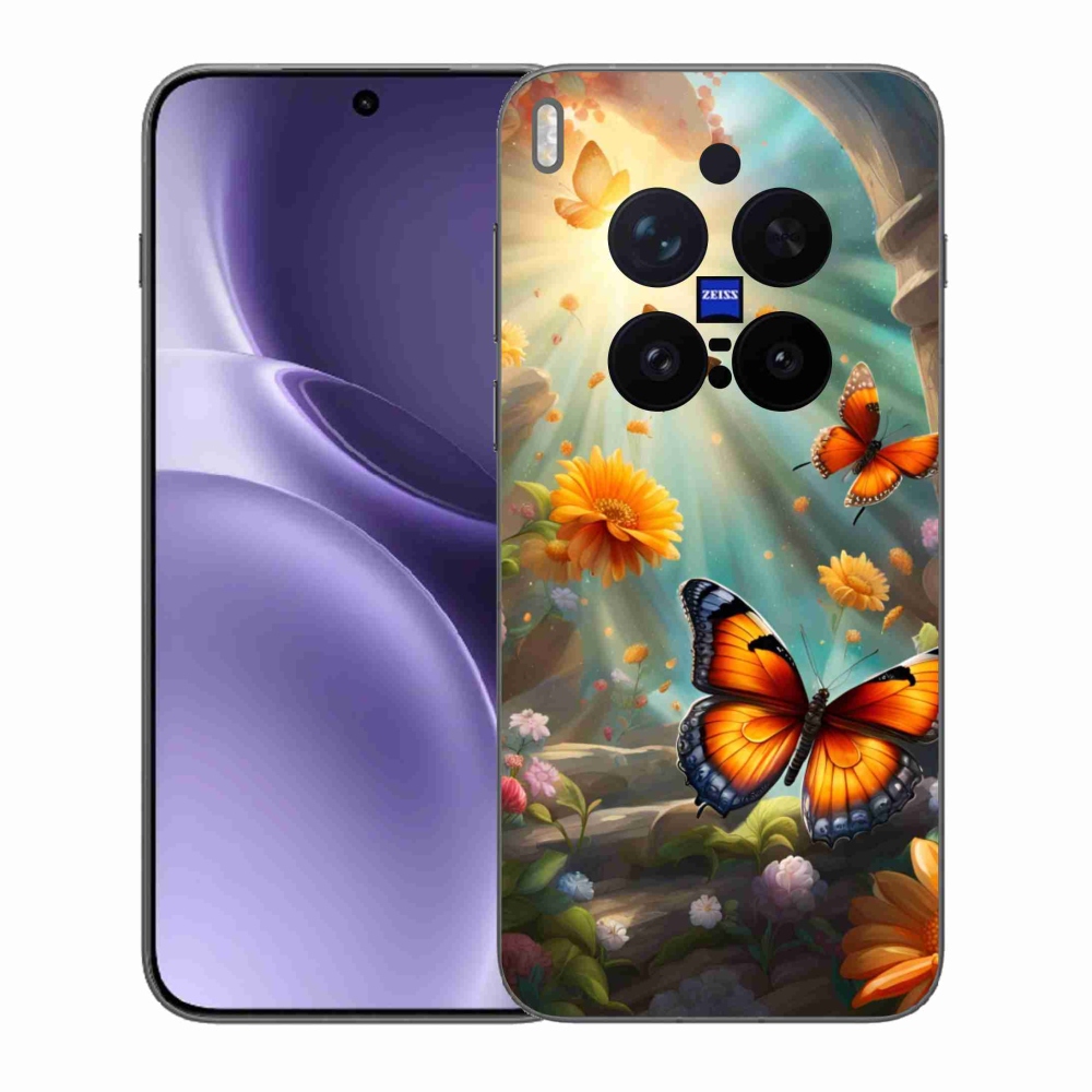 Gélový kryt mmCase na Vivo X300 Pro 5G - motýlia záhrada 2