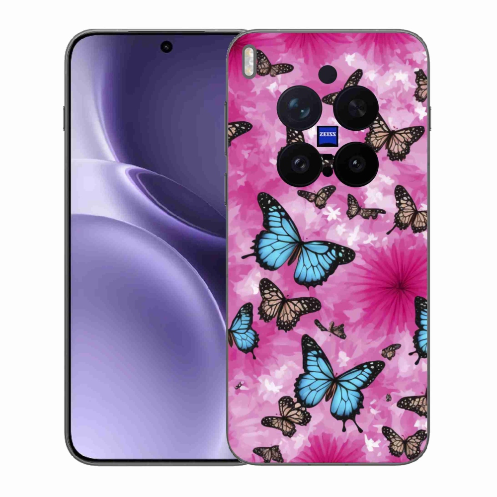 Gélový kryt mmCase na Vivo X300 Pro 5G - motýlia záhrada