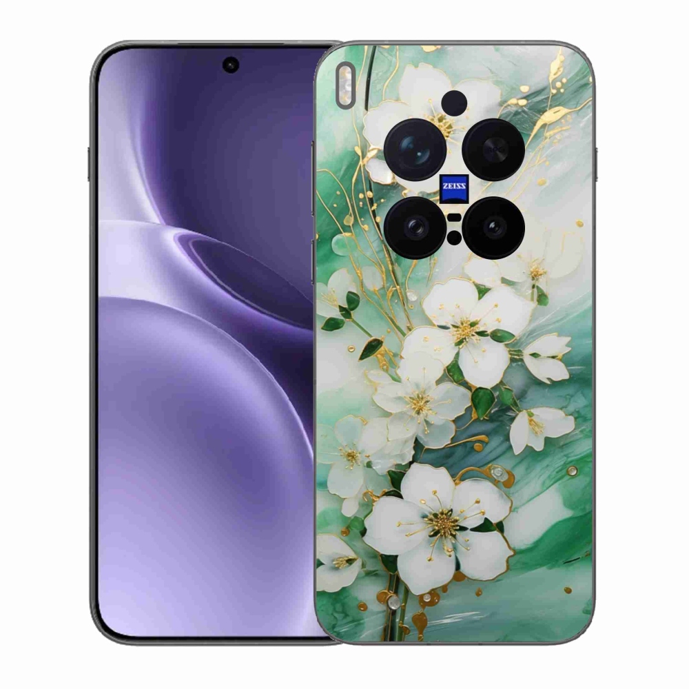 Gélový kryt mmCase na Vivo X300 Pro 5G - nežné kvety