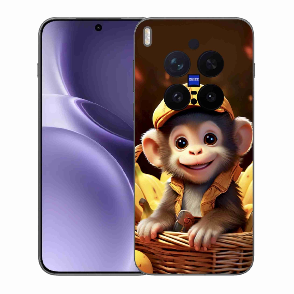 Gélový kryt mmCase na Vivo X300 Pro 5G - opice v košíku