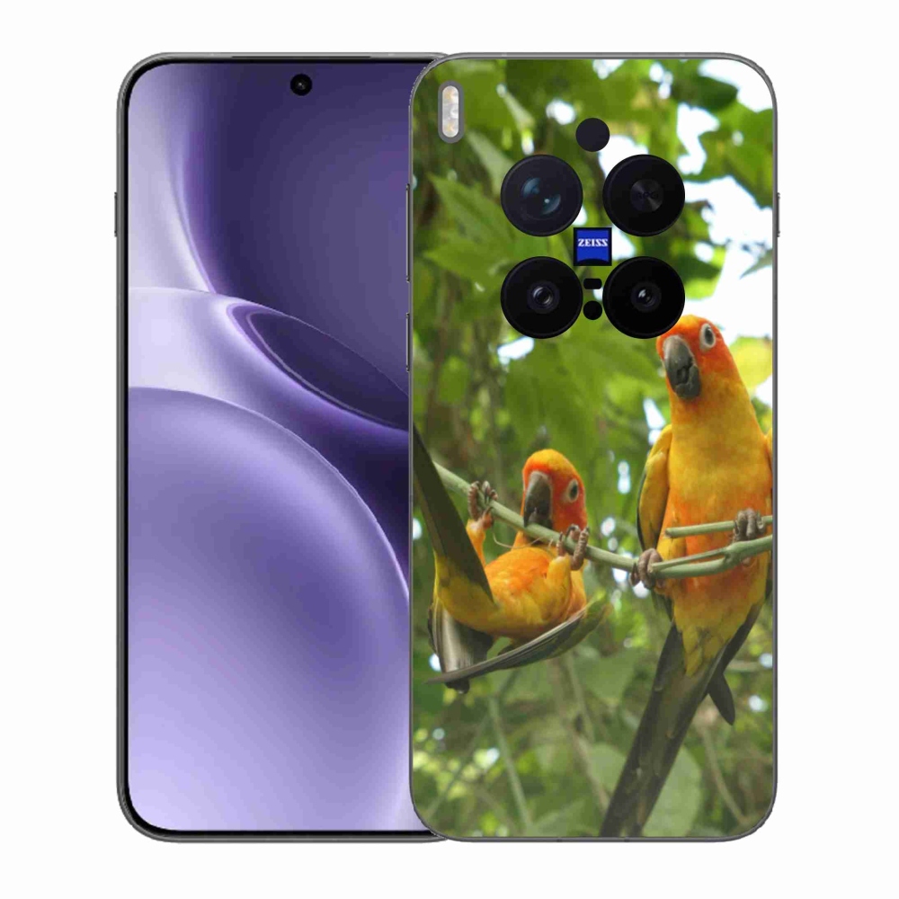 Gélový kryt mmCase na Vivo X300 Pre 5G - papagáje aratingy
