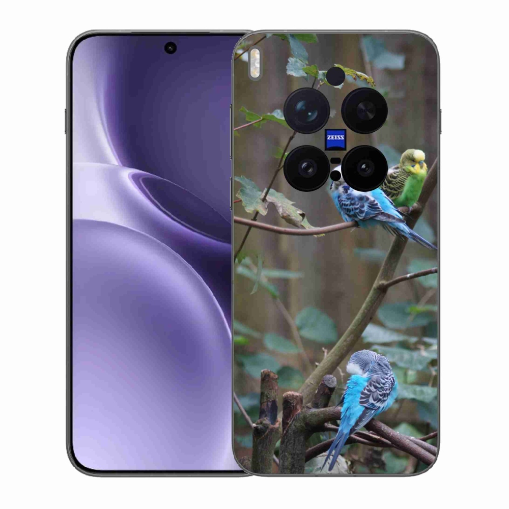 Gélový kryt mmCase na Vivo X300 Pre 5G - papagáje na vetve