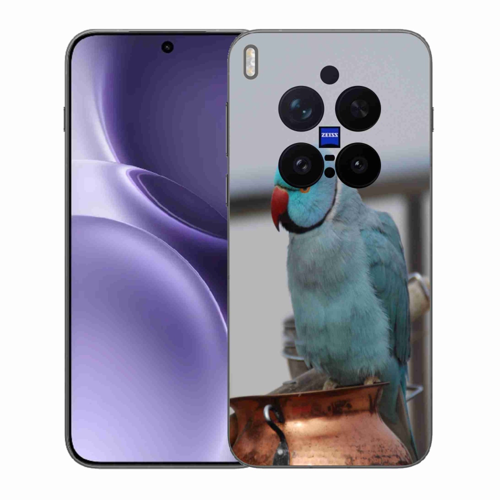 Gélový kryt mmCase na Vivo X300 Pre 5G - papagáj alexander modrý