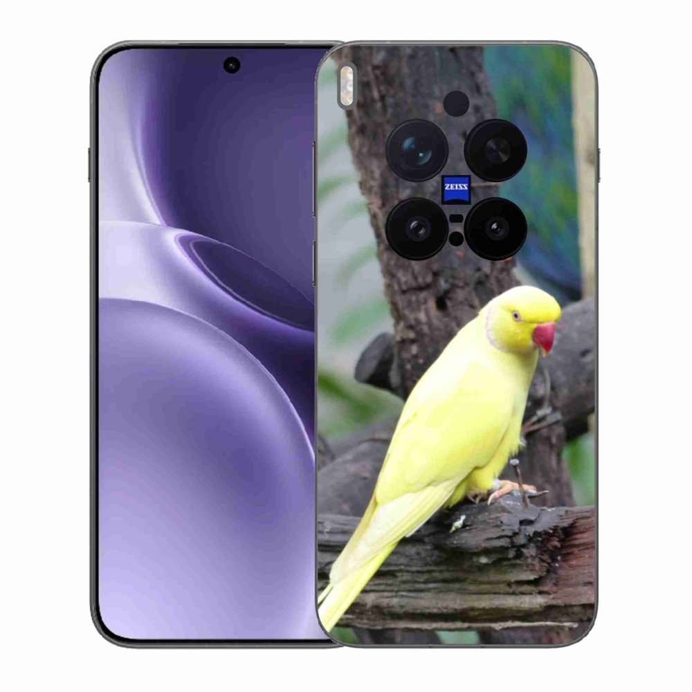Gélový kryt mmCase na Vivo X300 Pre 5G - papagáj alexander žltý