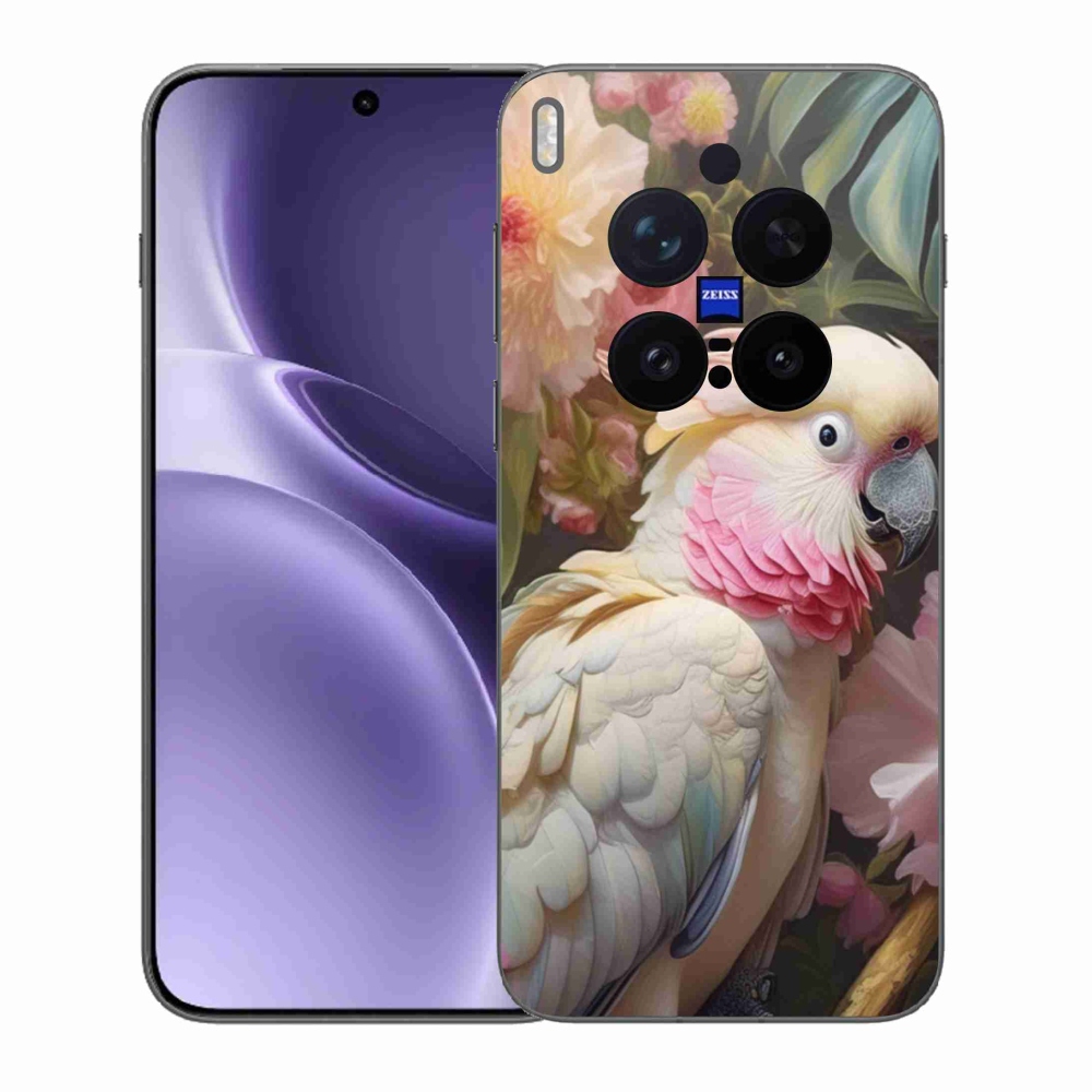 Gélový kryt mmCase na Vivo X300 Pro 5G - papagáj kakadu ružový 2