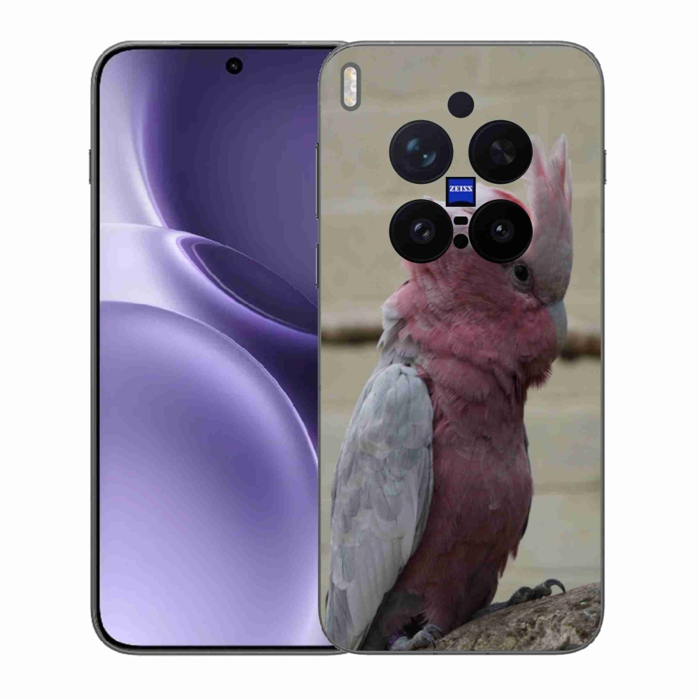 Gélový kryt mmCase na Vivo X300 Pro 5G - papagáj kakadu ružový