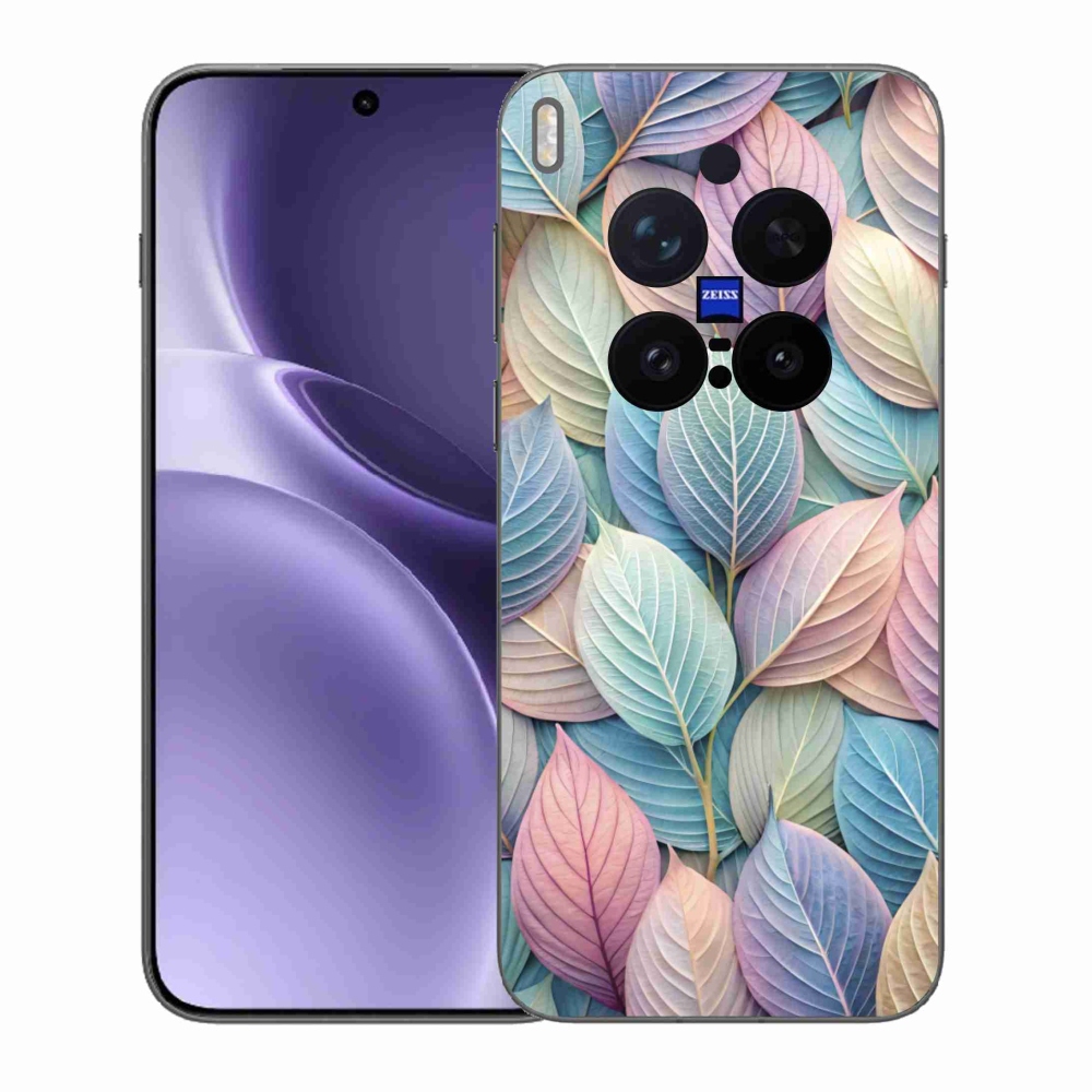 Gélový kryt mmCase na Vivo X300 Pro 5G - pastelové listy