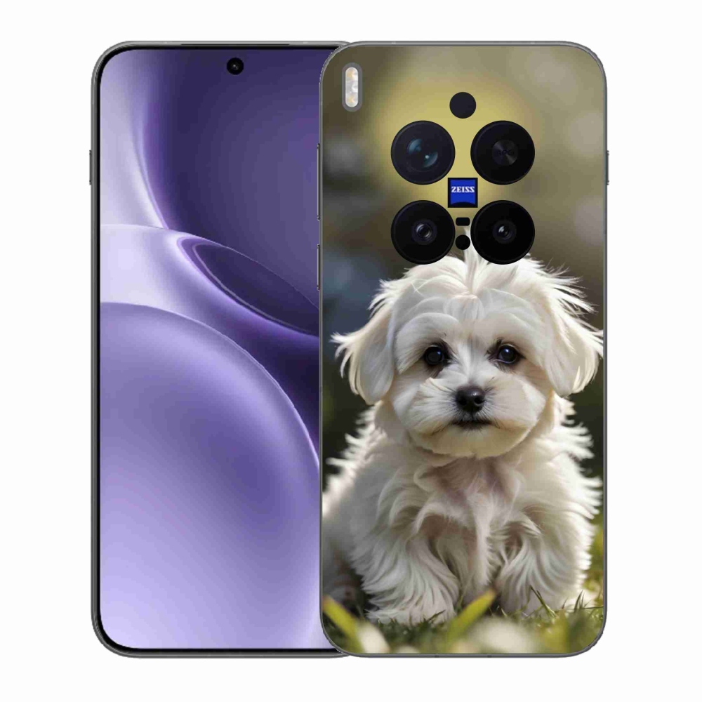 Gélový kryt mmCase na Vivo X300 Pro 5G - roztomilý maltézsky psík
