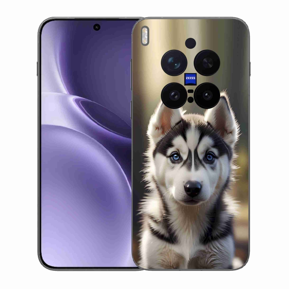 Gélový kryt mmCase na Vivo X300 Pro 5G - roztomilý sibírsky husky